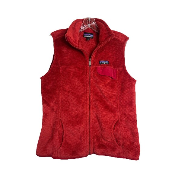 Patagonia Re-Tool Full Zip Sleeveless Fleece Vest Women’s Large Red Outdoor Gorp - Picture 1 of 9